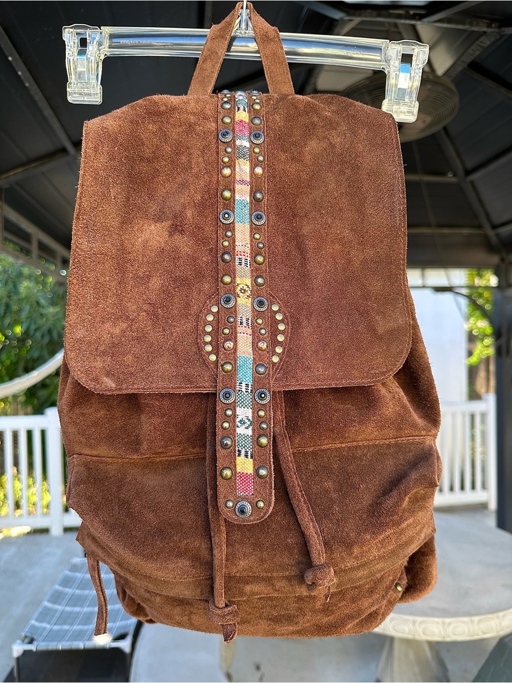 FREE PEOPLE BROWN SUEDE SARDONA BACKPACK!! LIKE NEW!!
